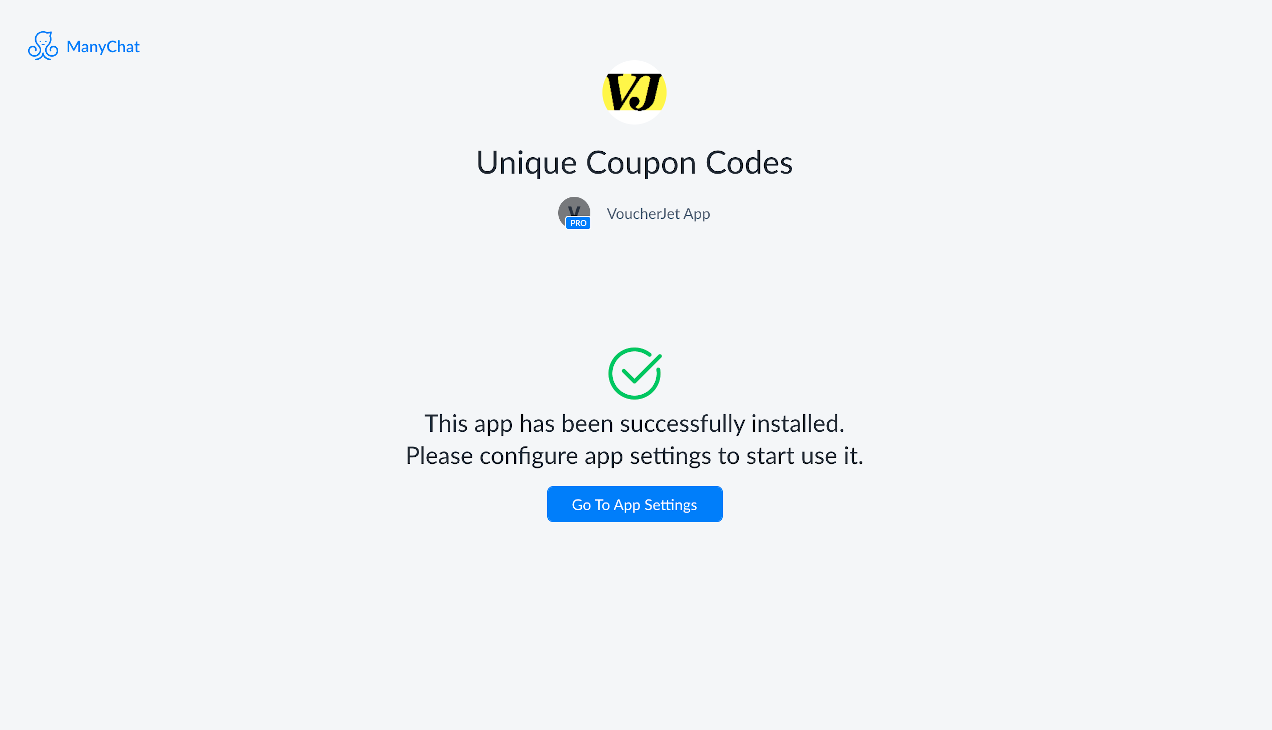 manychat install coupon code app